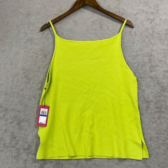 NEW Vince Camuto Womens XL Ribbed Sleeveless Sweater Tank Top Key Lime - Picture 3 of 8